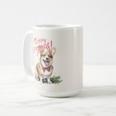 Welsh Corgi Funny Christmas Dog Tasse (Vorderseite Links)