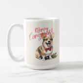 Welsh Corgi Funny Christmas Dog Tasse (Links)
