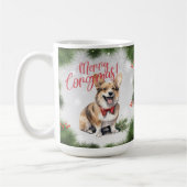 Welsh Corgi Funny Christmas Dog Tasse (Links)