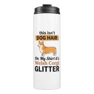 Welsh Corgi Glitter Lustiges Hunde Liebhaber T-Shi Thermosbecher