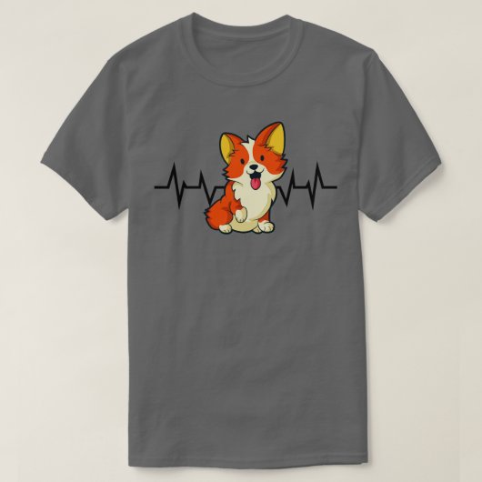 Welsh Corgi Heartbeat T-Shirt (Design vorne)