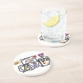 Welsh Corgi hearts  Getränkeuntersetzer (Seite)