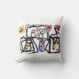 Welsh Corgi hearts  Kissen