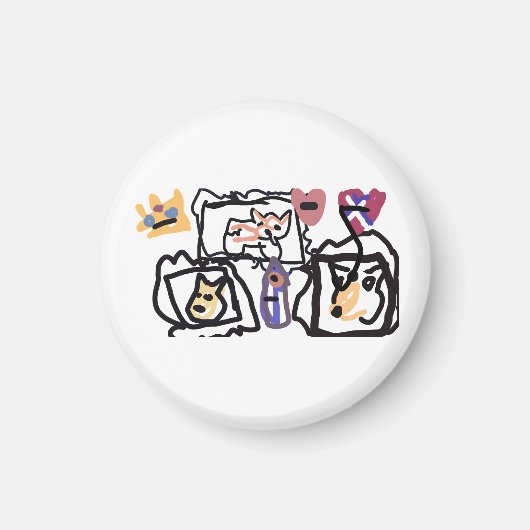 Welsh Corgi hearts  Magnet (Vorne)