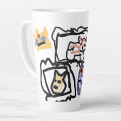 Welsh Corgi hearts  Milchtasse (Linke Ecke)