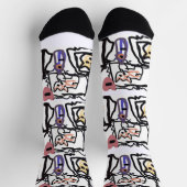 Welsh Corgi hearts  Socken (Oben)