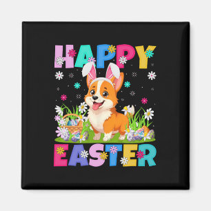 Welsh Corgi Hund Happy Ostereier Hunt Sonniges Ohr Magnet