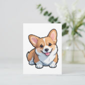 Welsh Corgi Hund Postkarte (Stehend Vorderseite)