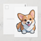 Welsh Corgi Hund Postkarte (Vorne/Hinten)