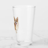 Welsh Corgi Hund Tierglas Glas (Links)