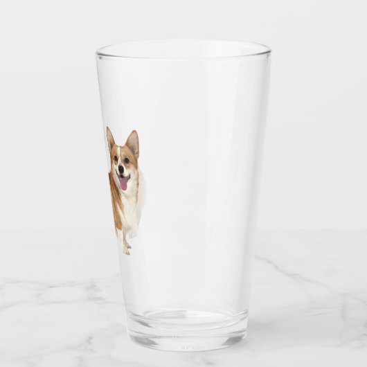 Welsh Corgi Hund Tierglas Glas (Links)