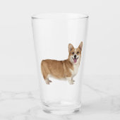 Welsh Corgi Hund Tierglas Glas (Vorderseite)
