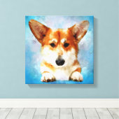 Welsh Corgi Leinwanddruck (Insitu (Holzboden))