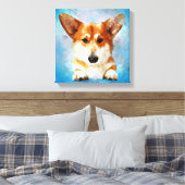 Welsh Corgi Leinwanddruck (Insitu (Schlafzimmer))