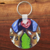 Welsh Corgi Liebe Schlüsselanhänger (Vorderseite)
