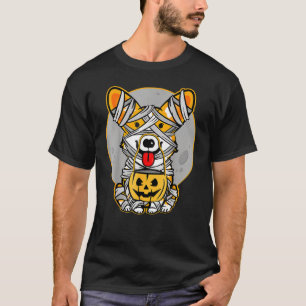 Welsh Corgi Mummy Niedlich Halloween Kostümhund T-Shirt