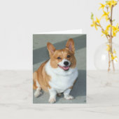 Welsh Corgi notecard Karte (Gelbe Blume)