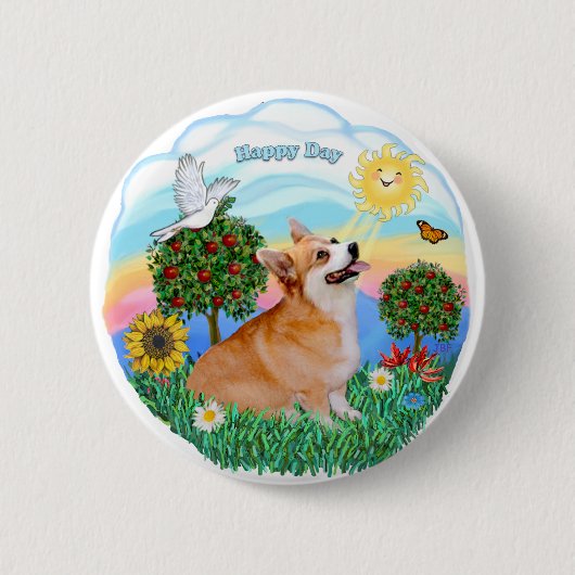 Welsh Corgi (Pembroke 7b) Button (Vorderseite)