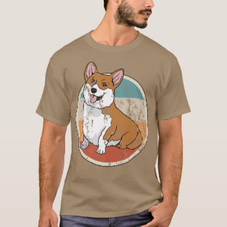 Welsh Corgi Pembroke Hunde Vintag Retro Premium T- T-Shirt