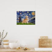 Welsh Corgi Pembroke - Starry Night Poster (Küche)