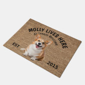 Welsh Corgi Personalisiert Dog Lover Doormat Fußmatte (Schrägansicht)