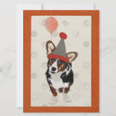 WELSH CORGI PUNKT Geburtstag Einladung (Rückseite)