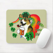 Welsh Corgi Saint Patrick's Day Mousepad (Mit Mouse)