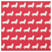 Welsh Corgi Silhouette Pet Pembroke Red Stoff (Muster)