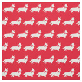 Welsh Corgi Silhouette Pet Pembroke Red Stoff (Muster)