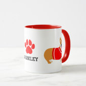 Welsh Corgi Tasse Personalisiert (VorderseiteRechts)