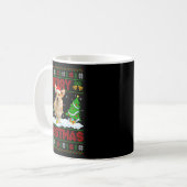 Welsh Corgi Ugly Xmas Sweater Funny Pet Dog Lover  Kaffeetasse (Vorderseite Links)