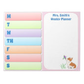 Welsh Corgi Weekly Planner Notizblock (Vorderseite)