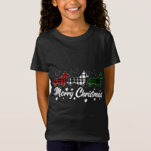 Welsh Corgi Weihnachtslicht Red White Green Dog Lo T-Shirt