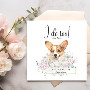 Welsh Corgi Welppy Dog Wedding Cocktail Napkins Serviette
