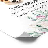 Welsh Corgi Welppy Wedding Signature Drink Sign Poster (Ecke)