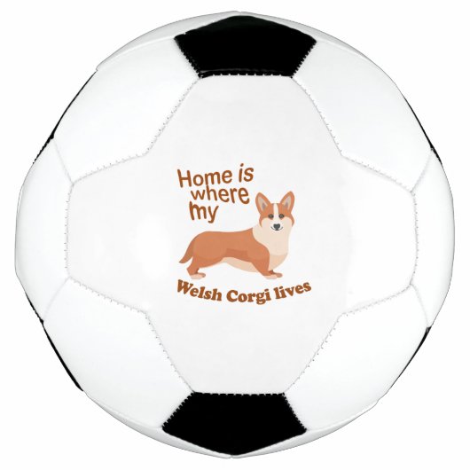 Welsh Corgi Zuhause Fußball (Vorderseite)