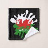 Welsh Cymru Flag Badhandtuch Set (Waschlappen)