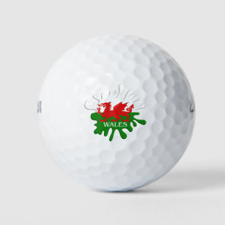 Welsh Cymru Flag Golfball