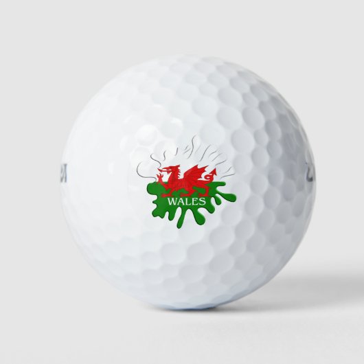 Welsh Cymru Flag Golfball (Vorderseite)