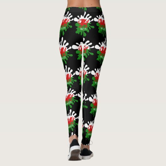 Welsh Cymru Flag Leggings (Rückseite)