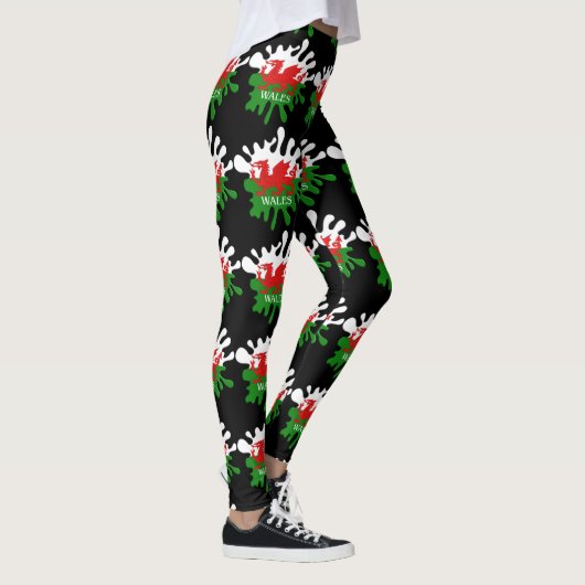 Welsh Cymru Flag Leggings (Rechts)