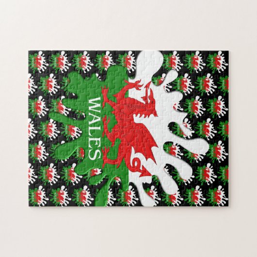 Welsh Cymru Flag Puzzle (Horizontal)