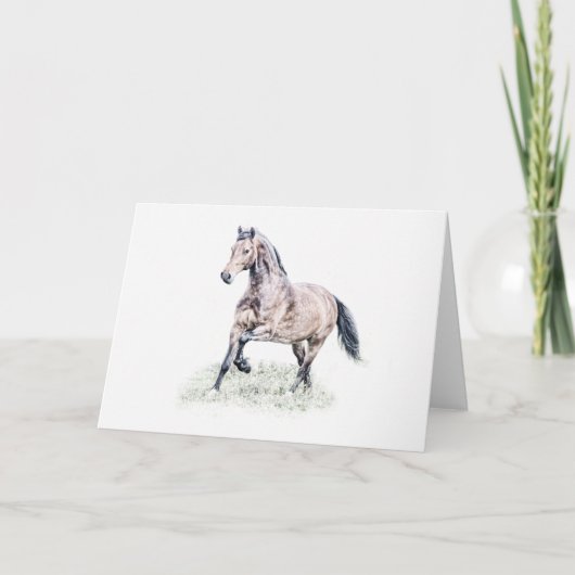 Welsh D Horse Birthday Card Karte (Vorderseite)