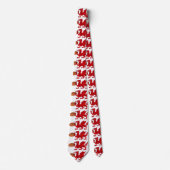 Welsh Drache mit Rugby Ball Neck Tie Krawatte (Vorderseite)