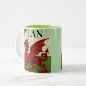 Welsh dragon coffee mug  zweifarbige tasse (Vorderseite Links)