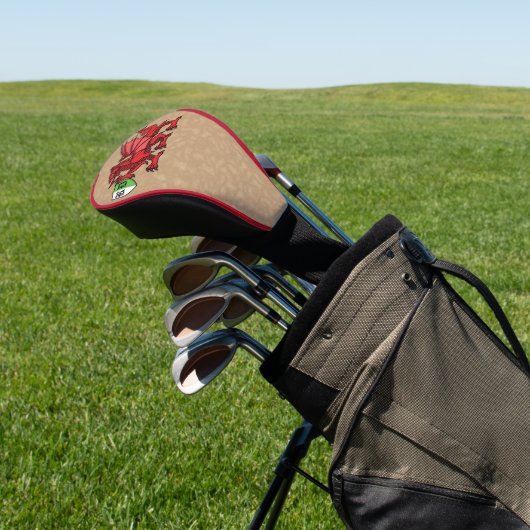 Welsh Dragon Custom Monogram Golf Head Cover Headcover (In SItu)