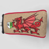 Welsh Dragon Custom Monogram Golf Headcover (Vorderseite)