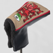 Welsh Dragon Custom Monogram Golf Headcover (3/4 Vorderseite)
