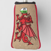 Welsh Dragon Custom Monogram Golf Headcover (Rotieren 90)