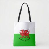 Welsh Dragon Flag, für St. David's Day Tasche (Vorderseite)